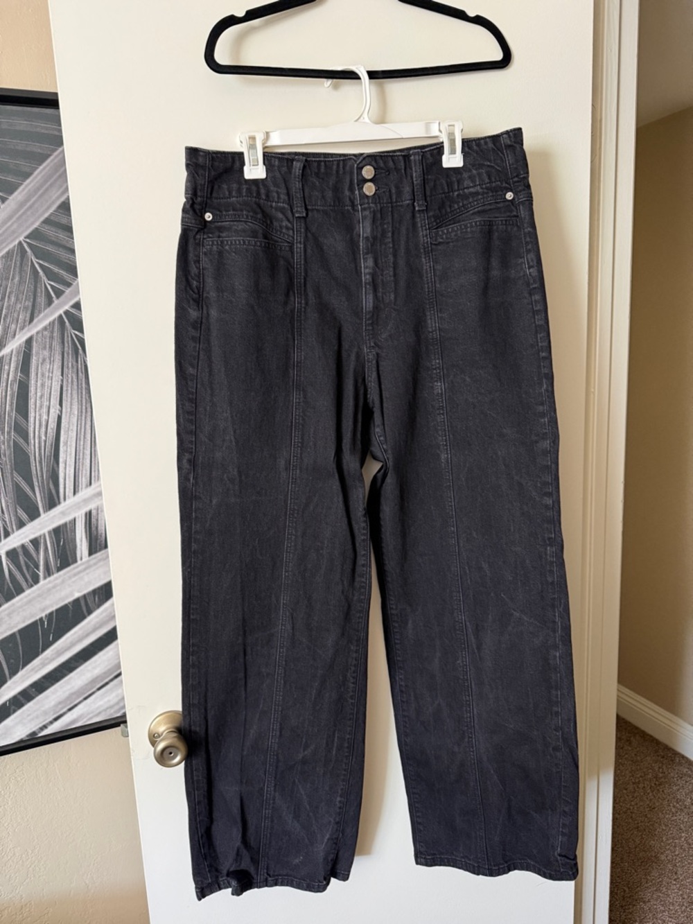 Universal Thread High-Rise Wide Leg Jeans — Black Wash
